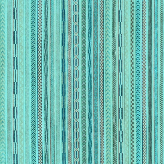 Ahgly Company Indoor Square Solid Light Blue Modern Area Rugs, 3' Square