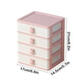 thumbnail image 2 of Desktop Drawer Storage Box Multifunctional Organizer with Transparent Design Stackable Dustproof Drawers for Cosmetics Jewelry Office Home Desk, 2 of 5