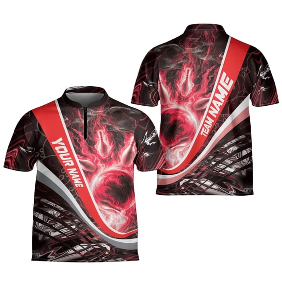 Lotusprinthandmade Personalized Bowling Lovers Bowling Jersey XS-5XL Multicolor (S), personalized bowling shirt