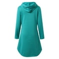 thumbnail image 5 of Yuannlog Womens Hoodies Long Tops Sweatshirts Autumn Warm Casual Long Sleeve Hoodie Dress For Fall And Winter Pockets, 5 of 8
