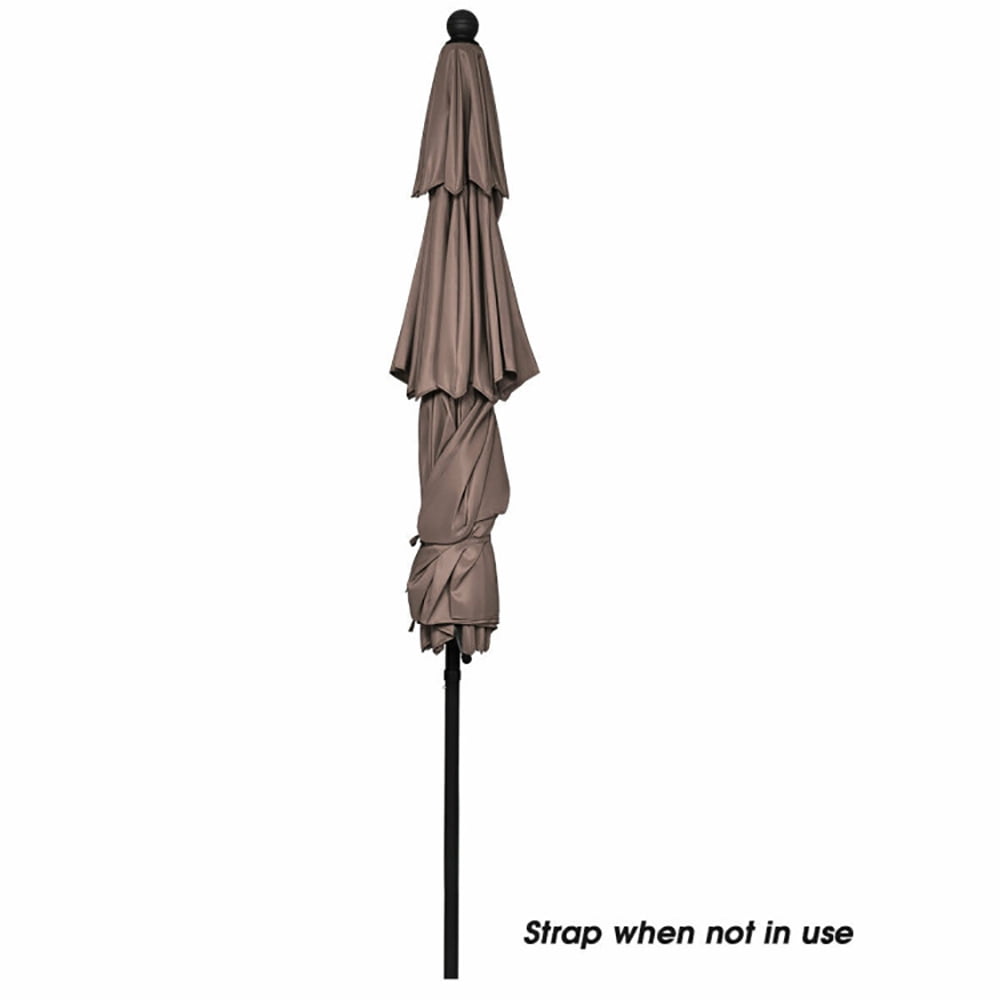 Aimee Lii 10ft 3 Tier Patio Umbrella Aluminum Sunshade Shelter Double Vented without Base, Sunbrella Patio Umbrellas, Tan Aimee Lii 10ft 3 Tier Patio Umbrella Aluminum Sunshade Shelter Double Vented without Base, Sunbrella Patio Umbrellas, Tan