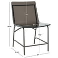 thumbnail image 3 of SAFAVIEH Couture Bryant Glam Acrylic Solid Dining Side Chair, Smoke Grey/Gunmetal (Set of 2), 3 of 14