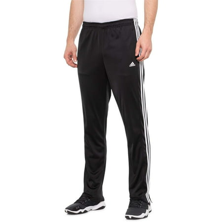 Adidas Men's Climalite Essentials Tricot 3 Stripe Tapered Leg Zip Pants - Black (X-Large)