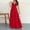 *Red, variant on ClodeEU Women's Summer Halter V Neck Tie Knot Backless Beach Dresses ,A-Line Casual Maxi Dresses for Vacation Beige,Womens Plus XXL