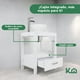 thumbnail image 5 of Gabinete Para Baño Mueble Lavamanos Ovalin Monomando y Toallero Fibra de Madera MFC KingsHouse blanco, 5 of 8