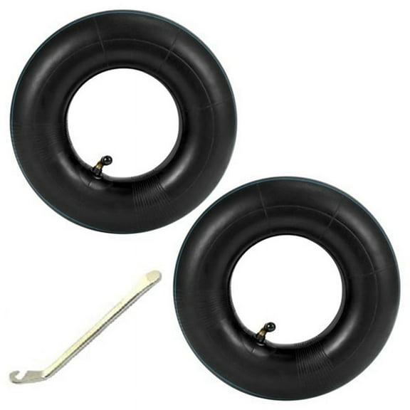 2 PCS 4.10/3.50-4 Inch Inner Tube Tire for Hand Truck, , Hand Cart, Lawn Mower,4.10-4 Replacement Tube with Crowbar