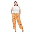 thumbnail image 1 of Pantalon estampado de flores Roman Fashion /Tallas Extras, 11350 (Mostaza) amarillo 40, 1 of 5