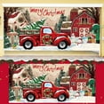 thumbnail image 6 of 3D Garage Door Christmas Cover 7x16 ft, Features Magnetic Hooks for Easy Installation on Your Garage Door for a Joyous Holiday Welcome(Red Truck Christmas), 6 of 6