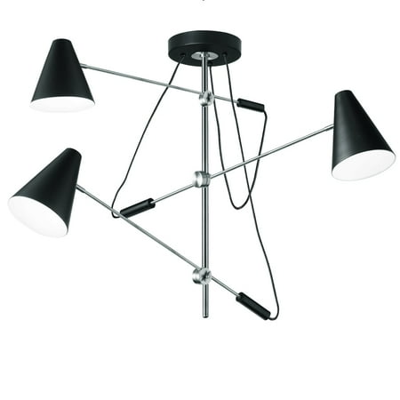 Dainolite 3 Light Adjustable Pendant - Polished Chrome