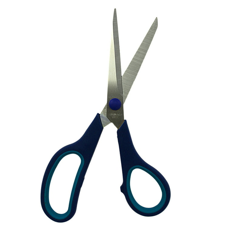  7 Scissors for Office Comfort Grip Stainless Steel(7 Inch) All  Purpose Fabric Left Handed Kitchen for Office School Sewing Kid Adult  Student Food Classroom Travel (Black) : Arts, Crafts & Sewing