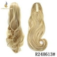 thumbnail image 2 of Jaw Claw Ponytail Thick Clip In Ponytails Hair Piece Hair Extension As Human Hair R24H613# Pale Golden Blonde&Light Bleach Blonde, 2 of 2