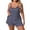 Blue, variant on Keeplus Pjs Sets for Women Plus Size 2 Piece Solid Color Pajama Sets Sleepwear Sleeveless Camisoles Shorts Loungewear Red 3XL