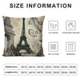 thumbnail image 5 of COMIO  Eiffel Tower Throw Pillow Cover French Sketch Monochrome Paris Landmarks Country Collage Street Pillow Case  Decorative Men Women Boy Girl Room Cushion Cover for Home Couch Bed, 5 of 5