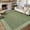Green, variant on Memoryfield 2' x 6' Bordered Runner Rug, Washable Non-Slip Low-Pile Carpet, Modern Geometric Design for Living Room, Bedroom, Kitchen, Green