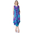 thumbnail image 5 of Sakkas Neja Women's Casual Maxi Summer Sleeveless Loose Fit Tie Dye Tank Dress - 17009-C5 - One Size Regular, 5 of 5