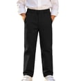 thumbnail image 2 of Nskgu Boys Casual Pants Elastic Waist Straight Leg Pull On Dressy with Side Pockets for Big Kids, 2 of 6