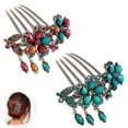 thumbnail image 1 of Accesorios para peines LANNMXG 2 piezas Pinzas para el cabello Retro Flores de diamantes de imitación, 1 of 4