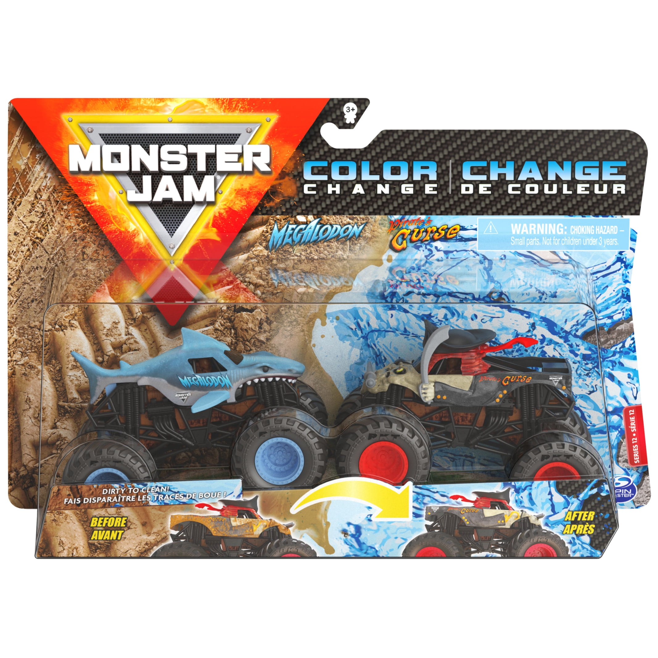 Monster Jam Megalodon Monster Wash Playset with Color-Changing