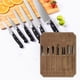 thumbnail image 4 of Organizadores y almacenamiento de armario, bolsa para cuchillos de chef - Estuche de viaje profesional de lona enrollable, lona encerada húmeda - 7 ranuras para cuchillos, bolígrafos (cuchillos no inc, 4 of 7