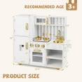 thumbnail image 6 of OLAKIDS Play Kitchen for Kids, Wooden Kids Play Kitchen Playset with Realistic Light & Sounds, Pots Pan Microwave Sink, Children Pretend Cooking Toy Set Gift for Toddler Boys Girls Ages 3+, 6 of 8