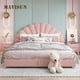 thumbnail image 2 of Solid Wood Pink Color Big Princess Children's Bed Girl Bed 2 To 14 Years Olds Kid Bed Bedroom Furniture Set Lit Enfant Fille My Lux Decor Round, 2 of 10