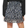 thumbnail image 3 of DKNY Jeans Womens Ruffle Hem Mini Skirt Black Indigo Multi 2XS, 3 of 4
