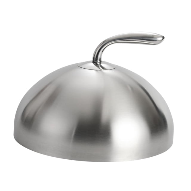 Tapa protectora de acero inoxidable para alimentos, exhibición conveniente para cumpleaños, cocina, picnic Plata 12 cm