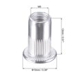 thumbnail image 2 of Unique Bargains M5 Rivet Nuts Aluminium Alloy Knurled Flat Head Threaded Insert Nut Silver 100 pcs, 2 of 5