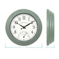 thumbnail image 3 of La Crosse 8" Sage Green Indoor/Outdoor Quartz Clock with Temp, 433-3020, 3 of 7