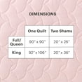 thumbnail image 5 of Martha Stewart Everyday Ultra Soft Brushed 100% Premium Microfiber 3 Piece King Quilt Set, 1 Quilt 90" x 90" with 2 Pillow Shams, Lightweight & Durable Bedding, Coverlet For All Season, Pink, 5 of 8