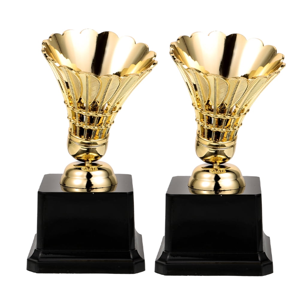 OUNONA Badminton Trophy for Awarding in Made of Plastic for Kids Competitions 2pcs
