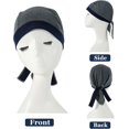 thumbnail image 6 of WOWSTYLE 3 Pcs Sweat Wicking Doo Rags for Men Cotton Skull Cap Beanie Cap Bandana Headband, 6 of 7
