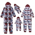 thumbnail image 2 of URMAGIC URMAGIC Christmas Family Matching Pajamas Elk Plaid Hooded Onesie Jammies, 2 of 13