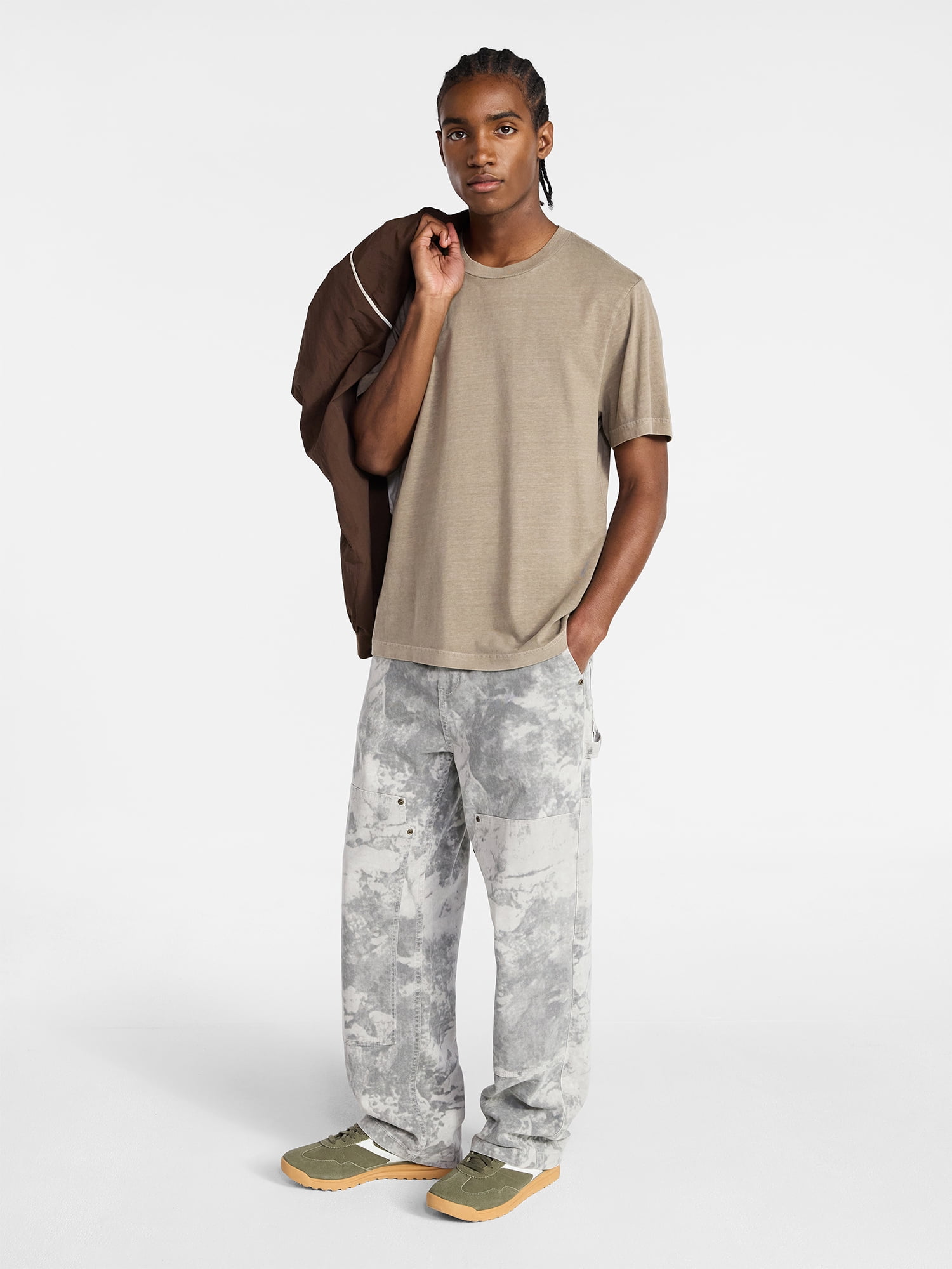 No Boundaries Standard Fit Cotton Tee with Short Sleeves, Men's and Big Men's XS-5XL