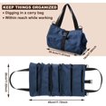 thumbnail image 3 of Tool Roll Bag, Multi-Purpose Tool Roll Up Bag, Car Tool Roll Storage Bags with 5 Zipper Pocket Design for Home Car Camping Gear Deep Blue, 3 of 6