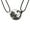 Black, variant on Guodhu Matching Cat Necklace for Couples Women Men, Stainless Steel Puzzle Pet Necklaces for 2, Funny Cat Lovers Gifts