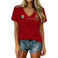thumbnail image 3 of 2026 New Mexico Soccer Jersey Women, Mexican Jersey Soccer T-Shirt, Jersey De Mexico V-Neck Short Sleeve Football Shirt, Athletic Training Uniform for Adult, 3 of 6