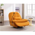 thumbnail image 5 of JERFIT Power Swivel Recliner Chair with Bluetooth, USB Charger, Glider Rocker for Living Room, Orange Fabric, 5 of 8