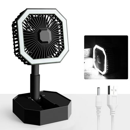 

Portable Foldable Fan USB Rechargeable for Summer Indoor Tabletop Black
