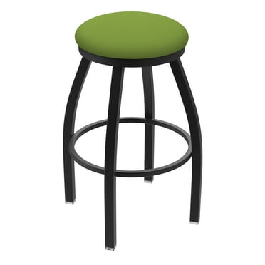 XL 802 Misha 30" Swivel Bar Stool with Black Wrinkle Finish and Canter Kiwi Green Seat