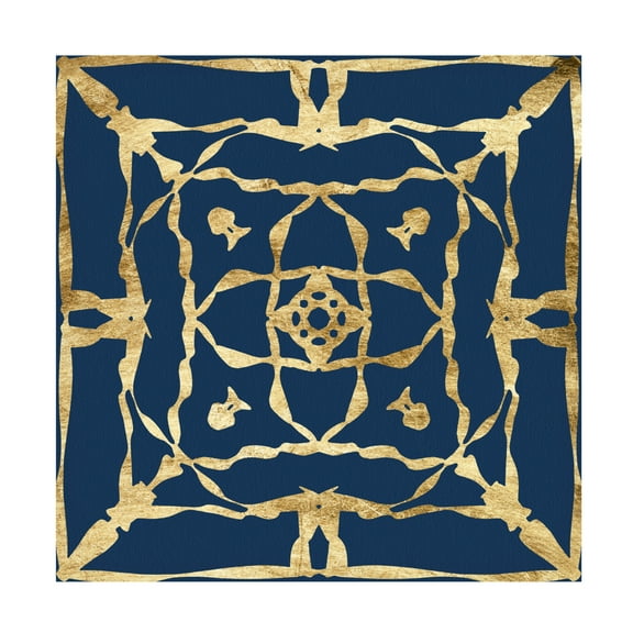 Trademark Fine Art Alonzo Saunders Motif on Blue II Canvas Wall Art