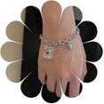 thumbnail image 1 of Pulsera de campana de oso punk, cadena gruesa de plata, cadena de mano, colgante de campana, arnés de mano, colgante de oso acrílico lindo, cadena de muñeca, regalo llamativo, 1 of 5