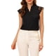 thumbnail image 1 of INSPIRAR CHIC Blusa básica sin mangas de cuello en V para mujer XS negra, 1 of 7