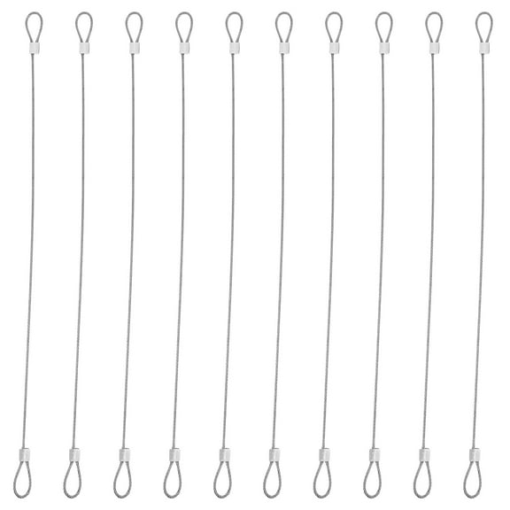 10 Pcs Stainless Steel Wire Rope Stainless Steel Cable with Crimping Cable Wire Security Cable Wire