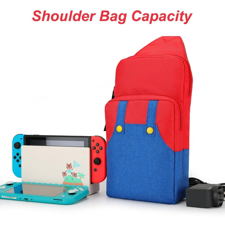 best backpack for laptop and nintendo switch Carrying Travel Bag Switch/2/Lite/OLED/Console/Dock/Joy-Cons&Accessories Storage, Portable Nylon Waterproof Crossbody Shoulder Chest Sling Side Gaming Bag for Men, Camouflage : Video Games water bottle Travel Bag for Nintendo Switch