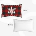 thumbnail image 3 of Christmas Pillow Covers 12x20 Inch 2 Pcs Vintage Buffalo Plaid Checked Snowflake Decor Throw Pillows Winter Xmas Holiday Farmhouse Decoration Pillowcase Linen Cushion Cover for Couch Sofa Bed, 3 of 5