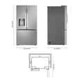 thumbnail image 2 of LG LRRXC2606S 26 Cu. Ft.. Refrigerador Inteligente con Puerta Francesa de Profundidad Contraria de Acero Inoxidable de Pies Cuadrados, 2 of 5