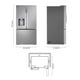thumbnail image 2 of LG LRRXC2606S 26 Cu. Ft.. Refrigerador Inteligente con Puerta Francesa de Profundidad Contraria de Acero Inoxidable de Pies Cuadrados, 2 of 5