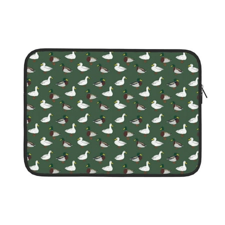 Salouo Colorful Mallard Duck Pattern Laptop Sleeve Case Laptop Cover Briefcase Carrying Computer Bag Portable Laptop Sleeve for 13-15 MacBook HP Dell Lenovo Acer-15 inch