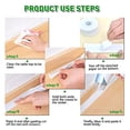 thumbnail image 2 of Caulk Tape, White PVC Waterproof Self Adhesive Sealing Tape, for Kitchen, Bathtub, Bathroom Toilet, Sink Floor, Corner Edge Band, Tool, 2 of 7